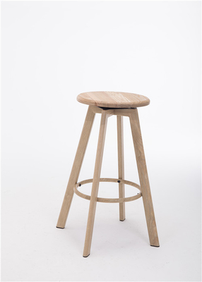 Modernes Holz - wie Metallreck-stapelbarer Besucher-Stuhl rundes kleines Seat