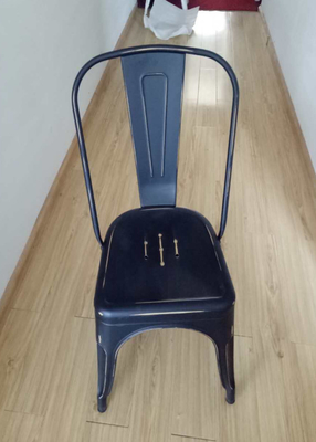 Moderner Metall-Tolix-Stuhl mit Rückenlehne, hinterer Schemel Tolix hoch für Haus/Restaurant